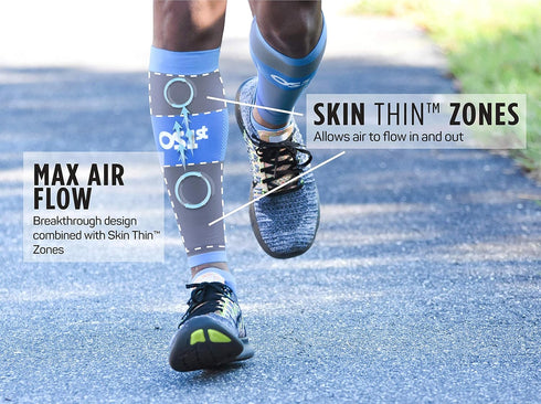 OS1st TA6 Thin Air Compression Calf Sleeves for running, maximizing airflow and relieving shin splints