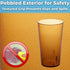 Restaurant Grade BPA-Free 12oz Amber Plastic Cups, 6pk Durable Break Resistant Drinking Glasses