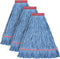 MATTHEW CLEANING 20oz Heavy Duty Mop Head, Commercial Replacement for Floor Cleaning, Pack of 3 (Blue)