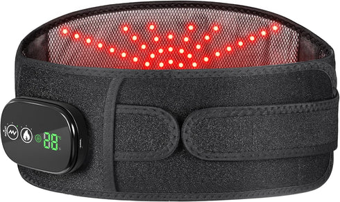 YUANBO Heated Lower Back Massager with 3 Heating & 3 Vibration Modes, Cordless