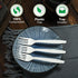 HERLLY 100 Biodegradable Compostable Forks, Large Disposable Utensils for Parties, Eco-Friendly and Durable