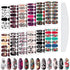 Maitys 168 Pcs Halloween Goth Full Wrap Nail Stickers, 12 Sheets Skull Self Adhesive Nail Polish Strips for Women DIY