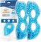 USA Merchant - 2 Pack Therapeutic Spa Gel Bead Eye Masks - Reusable Hot/Cold Compress Therapy for Puffy Eyes