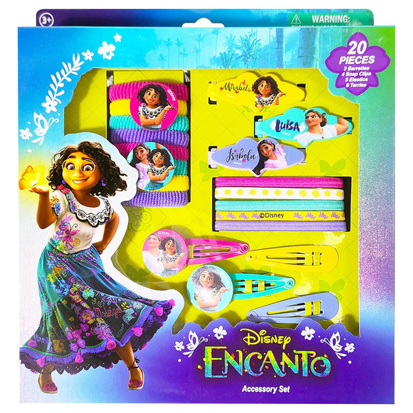 Luv Her Encanto Girls 20 Piece Accessory Set, Includes Barrettes, Snap Clips, Elastics, and Ponies
