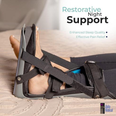 L4398 Plantar Fasciitis Adjustable Night Splint. Sleeping boot for foot stretching. P.F. Night Splint with wedge