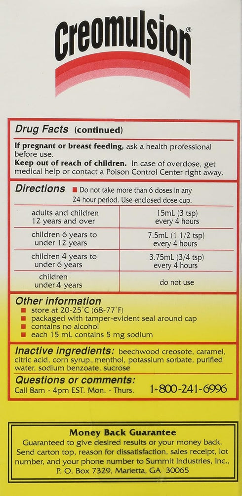 Creomulsion Cough Medicine, 4 Oz