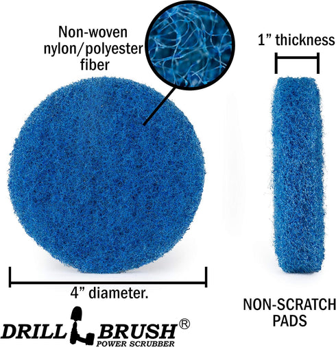Kitchen - Drill Brush - Cleaning Supplies - Scrub Pads - Kitchen Accessories - Household Cleaner - Scouring Pad Kit