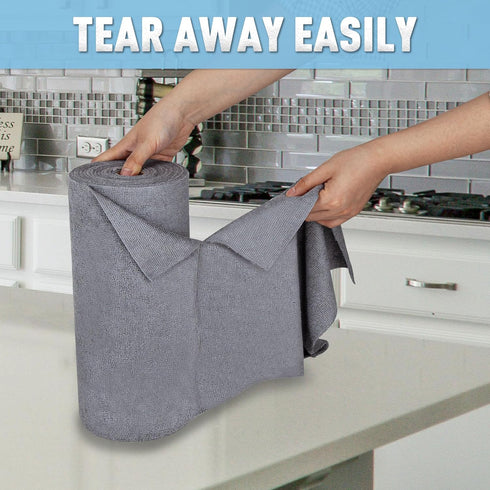 CARTMAN 60 Pack Microfiber Cleaning Cloth, 12"x12", Reusable Lint Free Towels for Kitchen, Car, Glass Cleaning