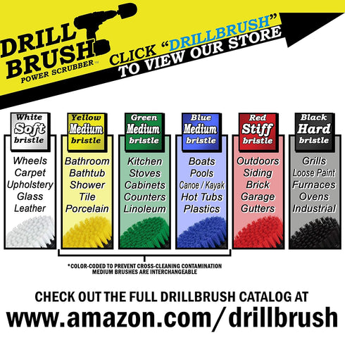 Cleaning Supplies - Threaded 5-inch Commercial Scrub Brush for Electric, Pneumatic Polishers