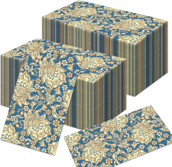 100Pcs William Morris Paper Napkins, Disposable Vintage Floral Napkins for Kitchen, Party, Guest Towels, Baby Shower