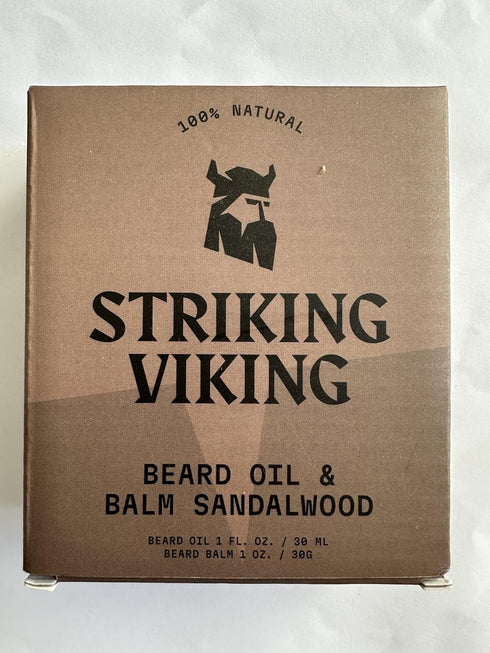 Striking Viking Beard Oil and Balm, Men's Grooming Kit with All-Natural Beard Oil and Leave-in Balm Conditioner