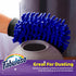 Fabuloso Microfiber Cleaning Mitt, 3 Pack Blue, Lint-Free Scratch-Free Glove for Surfaces and Furniture