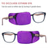 Silk Eye Patch for Adults Kids, Glasses to Cover Either Eye (Medium, Violet)