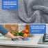 Premium Microfiber Cleaning Cloth, 8 Pack, Lint-Free 300GSM Ultra Absorbent Towels for Household Kitchen (Grey)
