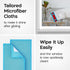 Pack 4) Tyroler Bright Tools Premium Replacement Microfiber Cleaning Cloths | Exclusively Designed for The Glider
