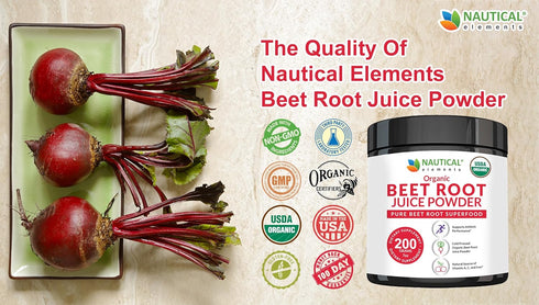 Organic Beet Juice Powder - Cold Pressed 20:1 Concentrate - Nitric Oxide Circulation Support - 57 Servings, 7oz
