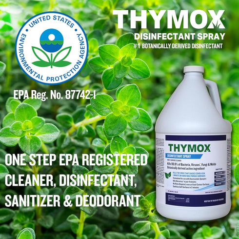 Thymox 1 Gallon Botanical Disinfectant - All Natural Cleaner Mold Remover, Multipurpose Cleaner, Mold Killer - Ideal