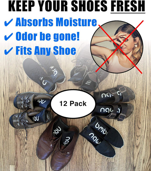 Charcoal Shoe Deodorizers, Activated Natural Bamboo Air Purifying Bag for Sneakers, Odor Eliminator Mini Bags