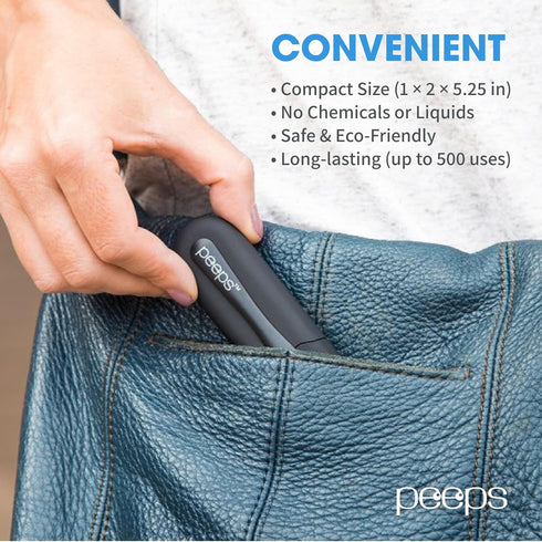 Red-1 Count (Pack 1) Peeps Glasses Cleaner - for Eyeglasses, Reading Glasses, and More - Lens Cleaner with Carbon