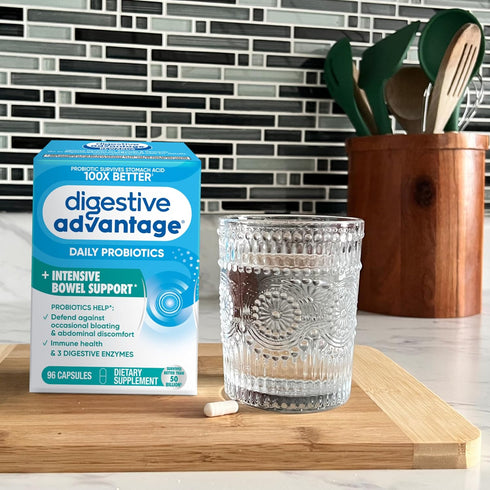 Digestive Advantage Intensive Bowel Support Probiotics Supplement, 96 Count
