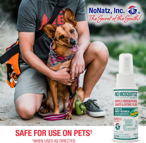 No Natz No Mosquitoz Botanical Bug Repellent, 2 Ounce Spray Bottle, DEET-Free, Non-Greasy Formula