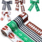 Football Wired Edge Ribbon - 4 Rolls 24 Yards Brown Green for Football Game, Rugby, DIY Craft