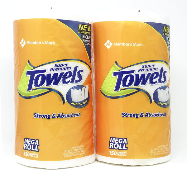 MEMBERS MARK Member's Mark Super Premium Paper Towels, 2 Rolls - Each Roll 150