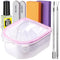 Teenitor Nail Soaking Bowl, Gel Polish Dip Powder Remover, Manicure Tools, Cuticle Remover, Nail Brush, Pusher