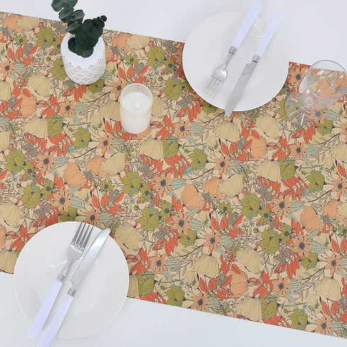 Aimyoo Kraft Floral Wrapping Paper Jumbo Roll, 17 in x 60 ft, All Occasion Flower Gift Wrap for Wedding Birthday Bridal