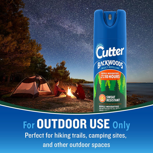 Cutter Backwoods Insect Repellent, 25% DEET, Sweat Resistant, 6 Ounce Aerosol Spray