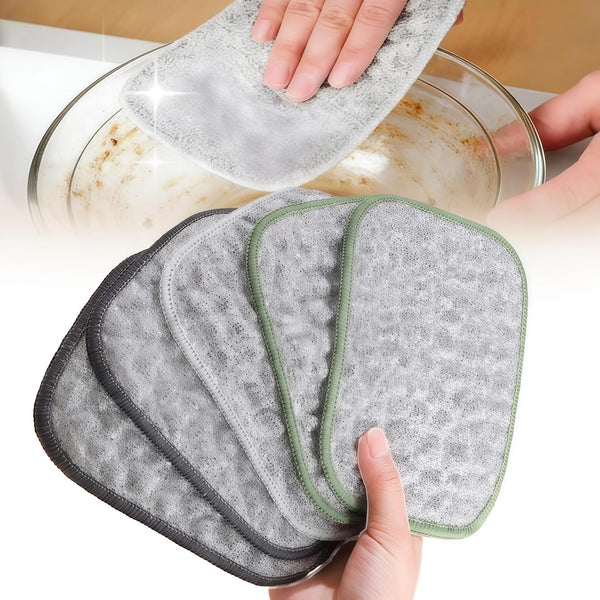 jlzzting Double Side Non Scratch Wire Dishcloths,Reusable Wet and Dry Wire Dishwashing Rags