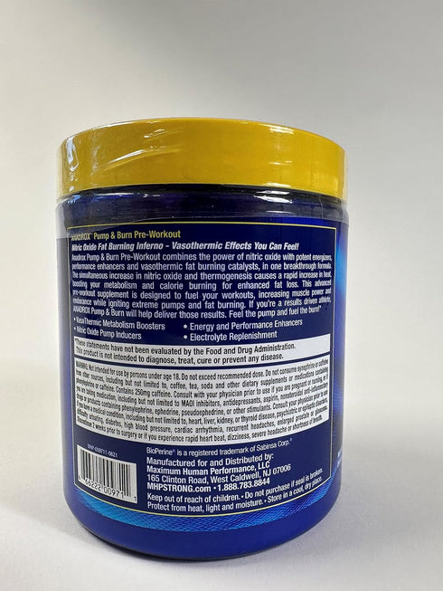 Maximum Human Performance Mhp Anadrox Pre-Workout: Nitric Oxide, Energy, Pumps, Wild Cherry
