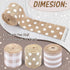 3 Rolls Burlap Wired Ribbons, 2.5 Inch x 15 Yards, Plaid Wrapping, Striped Gingham for DIY Crafts, Home Decoration