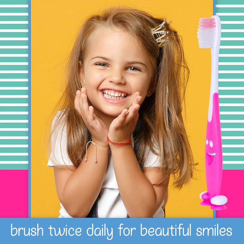 Lingito Kids Toothbrush Extra Soft - Easy Grip for Toddlers, Children Size Toothbrush Pack for Ages 3+