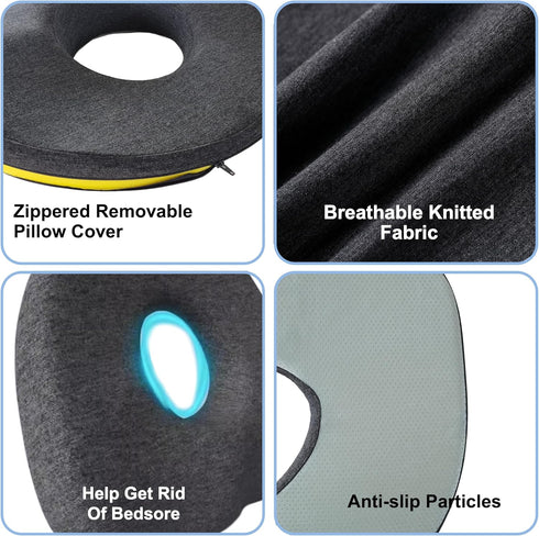 Tailbone Tailbone Bed Sore Cushions For Butt, Bedsore Pressure Relief Pillow for Sleeping and Sitting, Donut Pillow