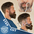Monster&Son Beard Shaping Tool for Men - Classic Oversized Design, Clear Stencil Shaper for Perfect Symmetry