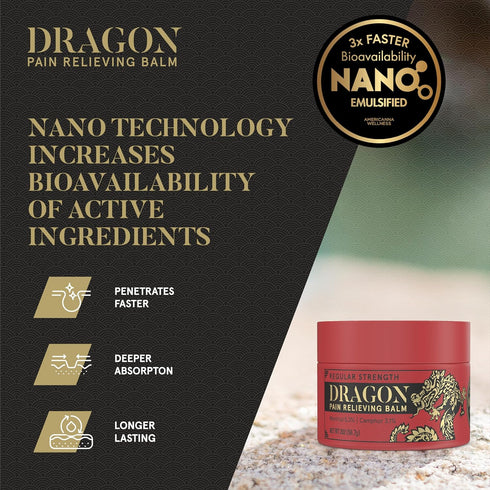 Dragon Pain Relieving Balm 2.0 oz Jar for Muscle and Joint Discomfort Relief for Back, Elbows, Feet, and Neck