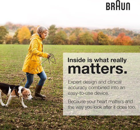 Braun ExactFit 1 Upper Arm Digital Blood Pressure Monitor with Adjustable Cuff for Home Use, Large Easy to Read