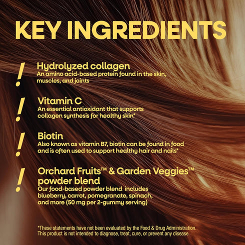 Gummies 60 Gummies Natures Way Alive! Hair, Skin & Nails with Collagen and Biotin, Advanced Beauty Formula Supplement