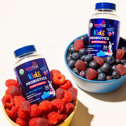 Lovebug Award Winning USDA Organic Probiotic Gummies for Kids, 30 Gummies, Soil-Based Probiotic, Vegan, Ages 3+,