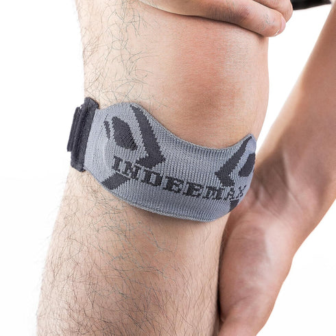 INDEEMAX Knee Brace Strap for Women and Men, Patellar Tendon Support Strap for Knee Pain Relief, Gray