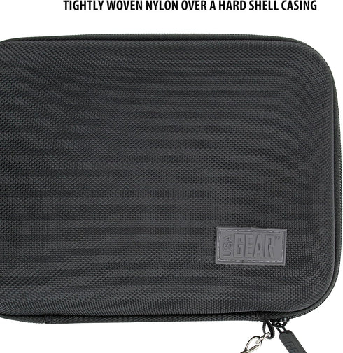 USA GEAR 7.5" Hard Shell Hair Clipper Case, Compatible with Wahl, Surker, Andis, Oster Clippers, Black