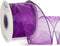Ribbli Purple Organza Wired Ribbon, Purple Sheer Ribbon with Metallic Edge,2-1/2 Inch x 20 Yards Christmas Tree Ribbon for Decoration, Wired Ribbon for Large Gift Wrapping,Wedding Decoration by Ribbli