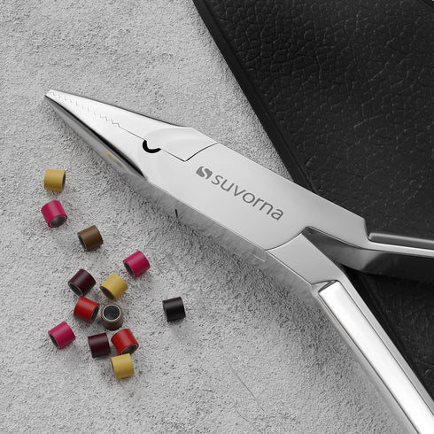 Microlinks hair extension pliers & Hair Extension Tool Plier for Micro link, Micro Ring, Feather Extension, Beads Closer Tool Kit - Japanese Steel Professional Hair Loop & Styling Tool