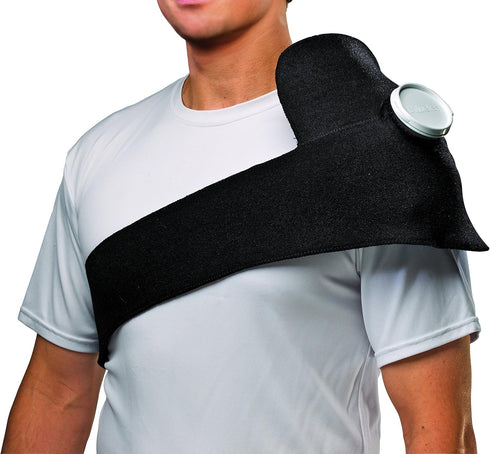 Ice Bag Wrap MUELLER Sports Medicine, Cold Therapy for Injuries and Pain Relief, Ice Pack Included, Black