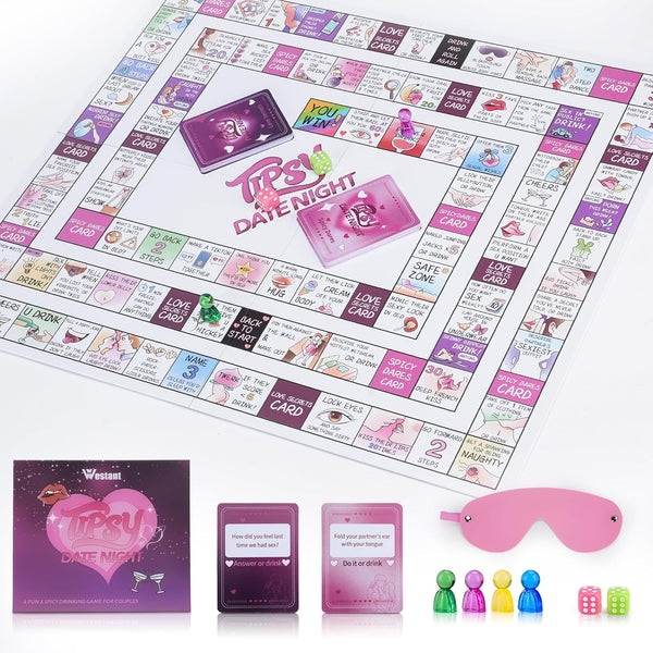 Westant Tipsy Date Night Couples Drinking Game A Flirty Adult Board Game for