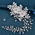 ULAPAN Bridal Hair Combs Crystal Wedding Headbands Head Pieces Rhinestones Hair Accessories for Brides Bridesmaid Womens (silver comb)