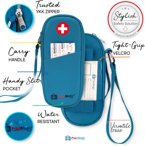 PracMedic Bags Epipen Carry Case Insulated Epi Pens Carrying Case for Epipens, Auvi-Q, Inhaler, Allergy Medication