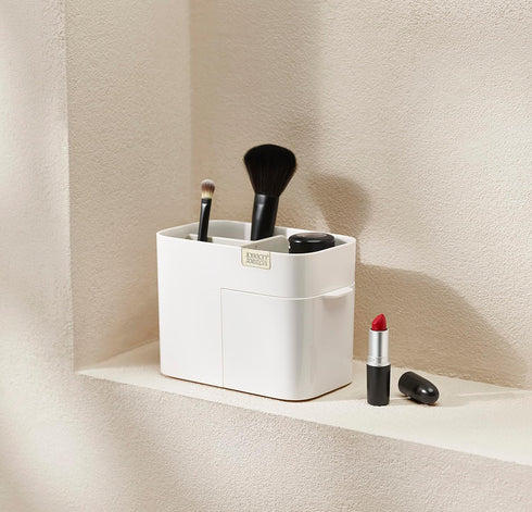 Joseph Joseph 75003 Viva Makeup Cosmetic Storage Organizer with Drawer, Small, Shell Design