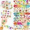 48PCS Art Party Favors: 24 Tattoos, 24 Slap Bracelets, Themed Birthday Supplies, Gifts for Girls Boys